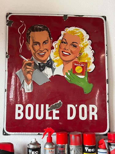 Emailleschild boule or - emailleschild, d´or