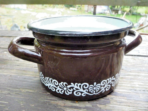 Emaille topf retro vintage - emaille, um