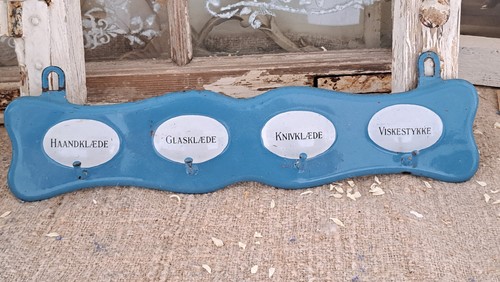 Alter emaille handtuchhalter - ,