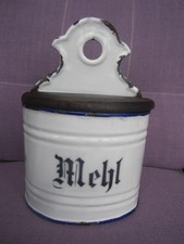 Alter Emaille Wandbehälter "