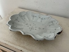 Alte Emaille Schale Wellenrand