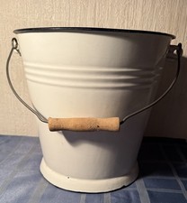 Emailleeimer Weiß Vintage