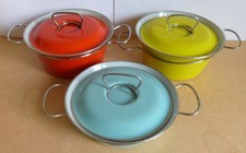 MES 3 KOCHTÖPFE ROT GELB BLAU