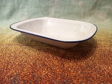 Alte Emaille Schale viereckig