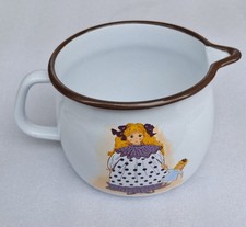 Milchtopf Emaille Mädchen mit