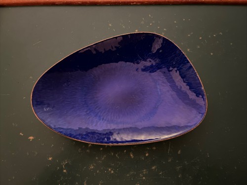 Vintage schale kupfer blau - vintage,