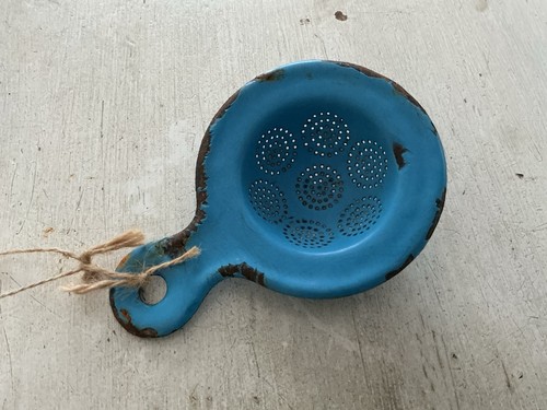 Altes emaille teesieb shabby - altes,