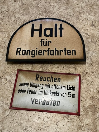 Alte emaile eisenbahnschilder - alte,