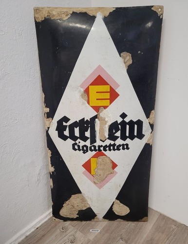 Schild emaille eckstein - schild,