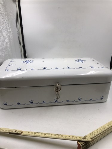 Vintage emaille brotkasten - emaille,