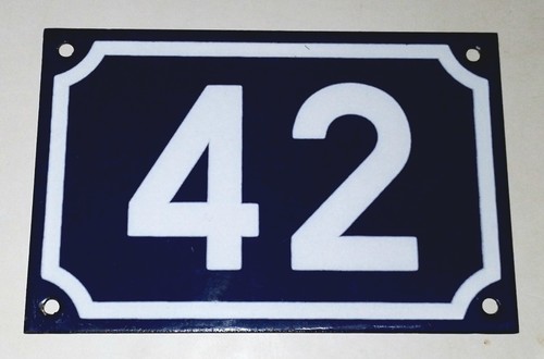 Altes hausnummernschild 42 - altes,