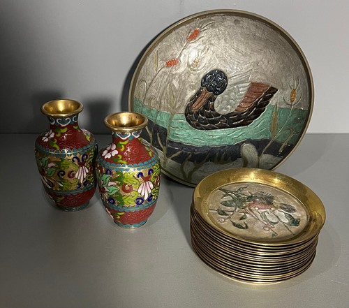 Schale cloisonne emaille - emaille, ente