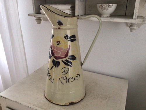 Alter hoher emaille krug - hoher,