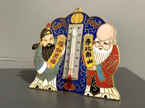 Cloisonné thermometer messing - cloisonné,