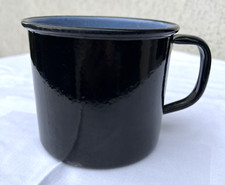 DDR Topf Emaille Schwarz