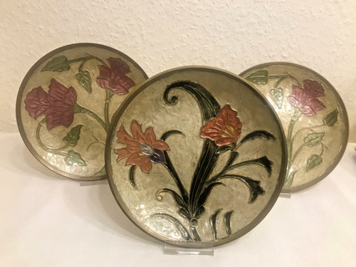 Emaillierte messingteller - 3,