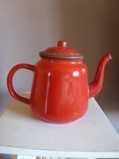 alte Emailekanne,rote