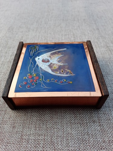 Schatulle aus holz kupfer - holz, u.