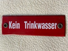 Altes Emaile Schild " Kein