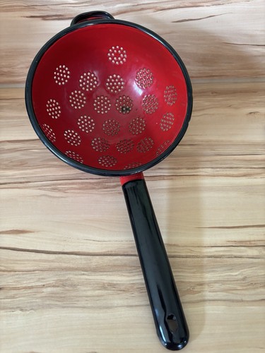 Emaille sieb rot - emaille,