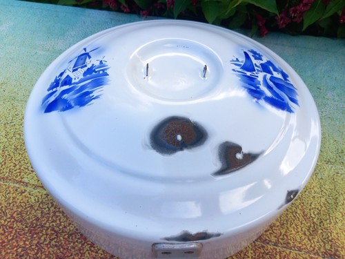 Vintage emaille brotkasten - vintage,